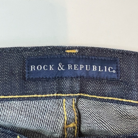 Rock & Republic Scorpion Flare Leg Low Rise Jeans Size 25 - Picture 9 of 10